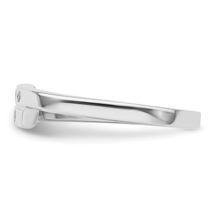 White Ice Sterling Silver Rhodium-plated Diamond Ring