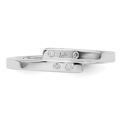 White Ice Sterling Silver Rhodium-plated Diamond Ring