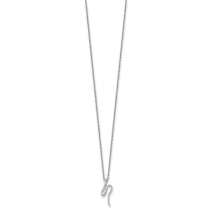 White Ice Sterling Silver Rhodium-plated 18 inch Diamond Necklace plus 2 inch Extender
