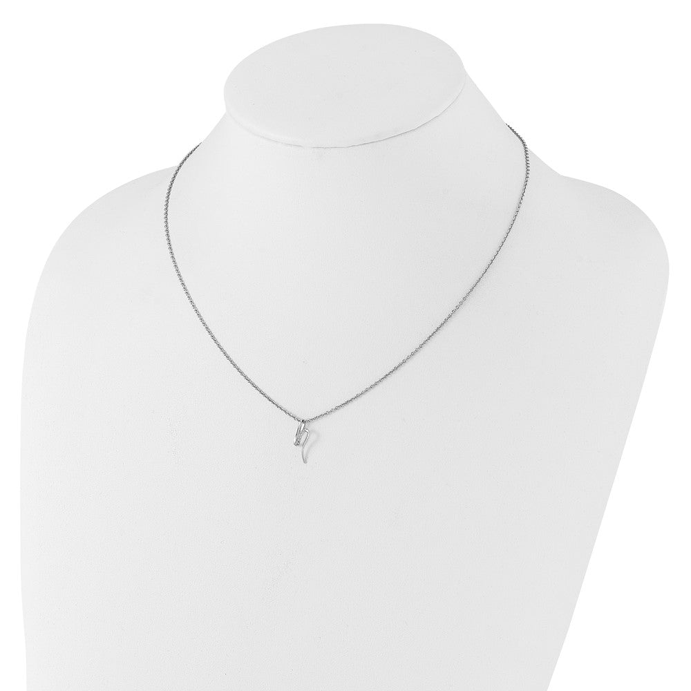 White Ice Sterling Silver Rhodium-plated 18 inch Diamond Necklace plus 2 inch Extender