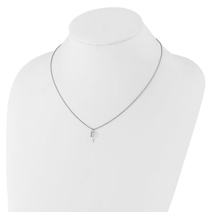 White Ice Sterling Silver Rhodium-plated 18 inch Diamond Necklace plus 2 inch Extender