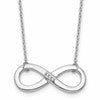 White Ice Sterling Silver Rhodium-plated 18 inch Diamond Infinity Necklace