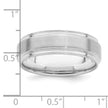Sterling Silver Rhodium-plated 6mm Brushed Fancy Band Size 12.5