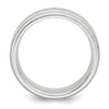 Sterling Silver 6mm Brushed Flat Milgrain Beveled Edge Fancy Band Size 7.5