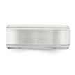 Sterling Silver 6mm Brushed Flat Milgrain Beveled Edge Fancy Band Size 7.5