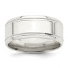 Sterling Silver 6mm Polished Flat Milgrain Beveled Edge Fancy Band Size 11