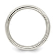 Sterling Silver 6mm Polished Flat Grooved Fancy Band Size 7.5