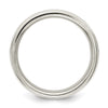 Sterling Silver 6mm Polished Flat Grooved Fancy Band Size 7.5