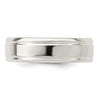 Sterling Silver 6mm Polished Flat Grooved Fancy Band Size 7.5