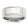 Sterling Silver 6mm Polished Flat Beveled Edge Fancy Band Size 12