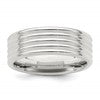 Sterling Silver 7mm Polished 5-Row Fancy Band Size 12