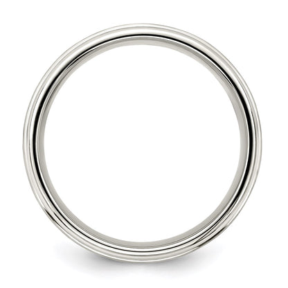 Sterling Silver 7mm Brushed Flat Intertwined Design Beveled Edge Fancy Band Size 11.5