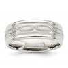 Sterling Silver 7mm Brushed Flat Intertwined Design Beveled Edge Fancy Band Size 11