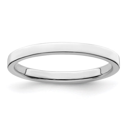 Sterling Silver 2mm Lightweight Flat Size 6.5 Band