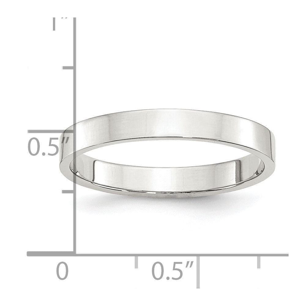 Sterling Silver 3mm Lightweight Flat Size 11 Band