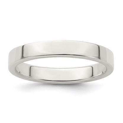 Sterling Silver 3mm Lightweight Flat Size 7.5 Band