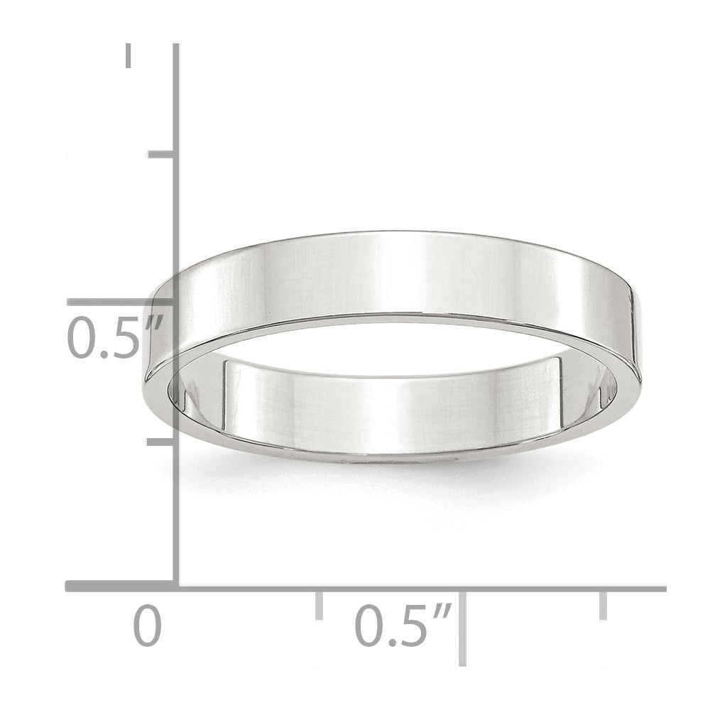 Sterling Silver 4mm Lightweight Flat Size 10 Band