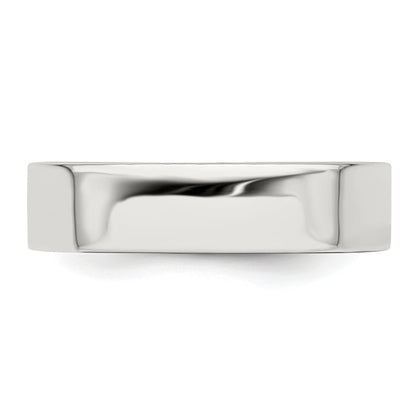 Sterling Silver 5mm Lightweight Flat Size 8.5 Band