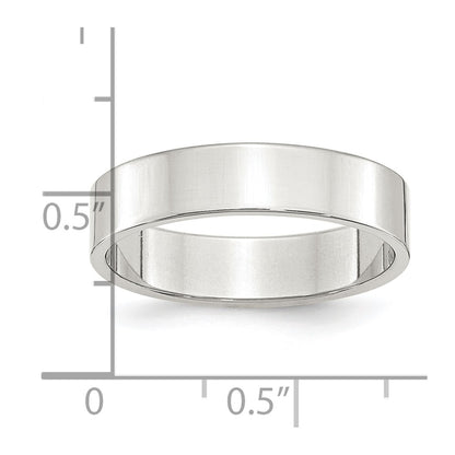 Sterling Silver 5mm Lightweight Flat Size 7 Band