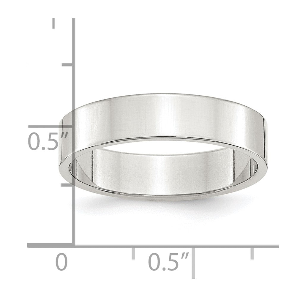 Sterling Silver 5mm Lightweight Flat Size 12.5 Band