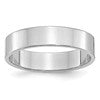 Sterling Silver Rhodium-plated 5mm Flat Size 11 Band