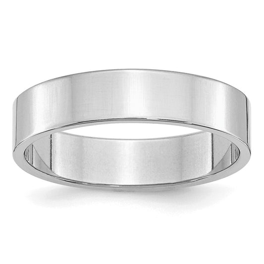 Sterling Silver Rhodium-plated 5mm Flat Size 12 Band