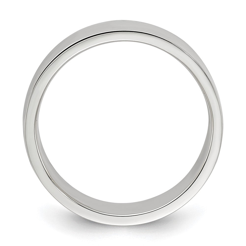 Sterling Silver 6mm Lightweight Flat Size 8.5 Band