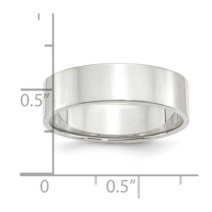 Sterling Silver 6mm Lightweight Flat Size 10 Band