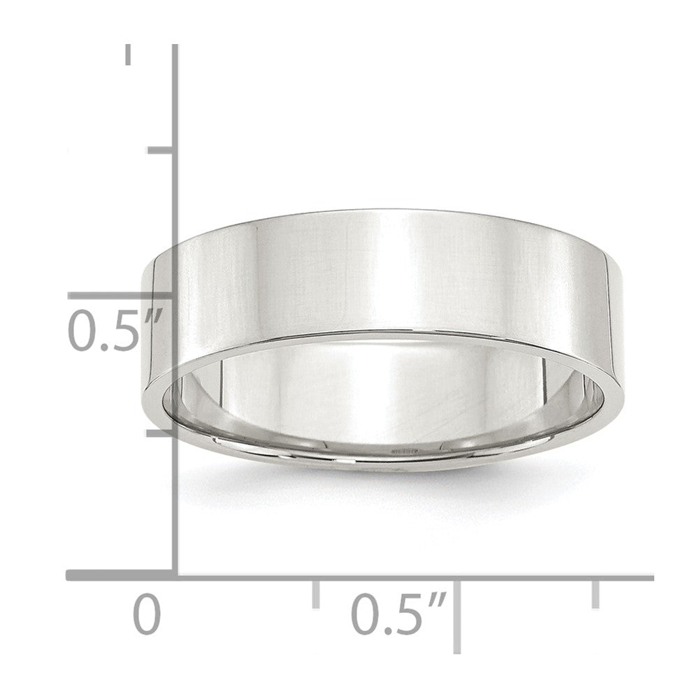 Sterling Silver 6mm Lightweight Flat Size 12 Band