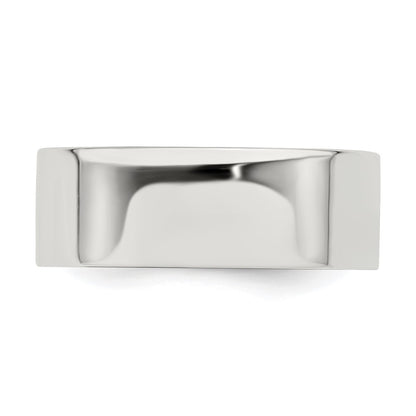 Sterling Silver 7mm Lightweight Flat Size 9 Band