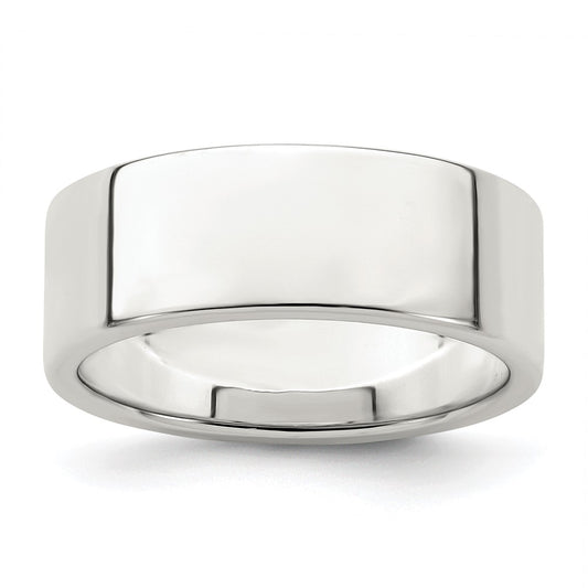 Sterling Silver 7mm Lightweight Flat Size 10 Band