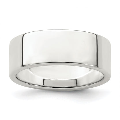Sterling Silver 7mm Lightweight Flat Size 9.5 Band