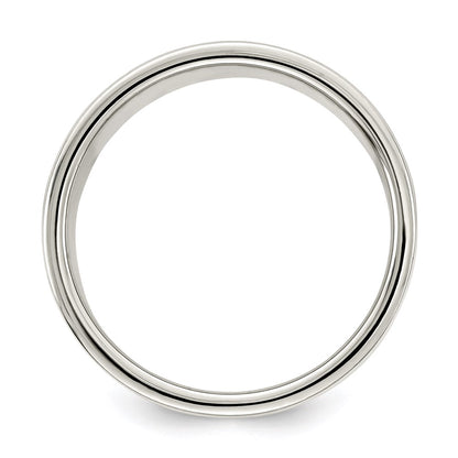 Sterling Silver 8mm Lightweight Flat Size 4 Band