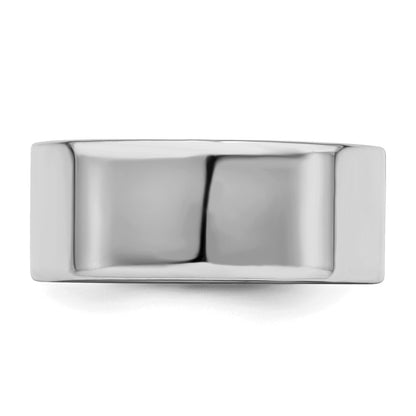 Sterling Silver Rhodium-plated 8mm Flat Size 12 Band