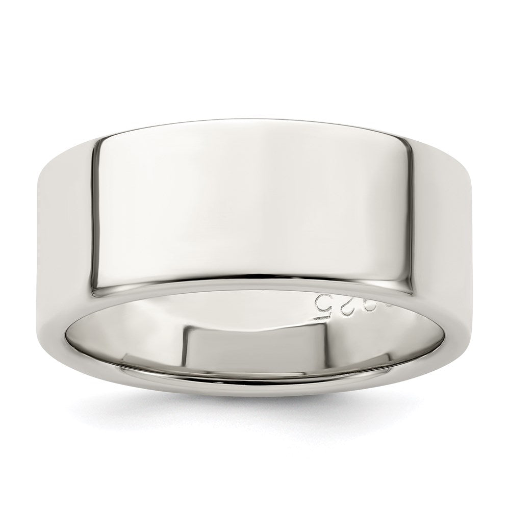 Sterling Silver 8mm Lightweight Flat Size 9.5 Band