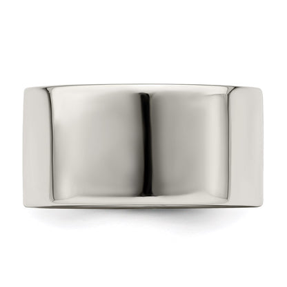 Sterling Silver 10mm Lightweight Flat Size 8.5 Band
