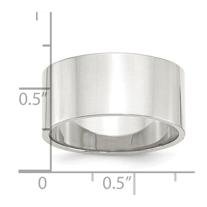 Sterling Silver 10mm Lightweight Flat Size 6.5 Band