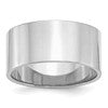 Sterling Silver Rhodium-plated 10mm Flat Size 7 Band