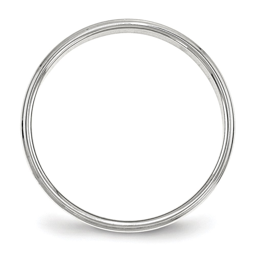Sterling Silver 4mm Flat with Step Edge Size 4 Band