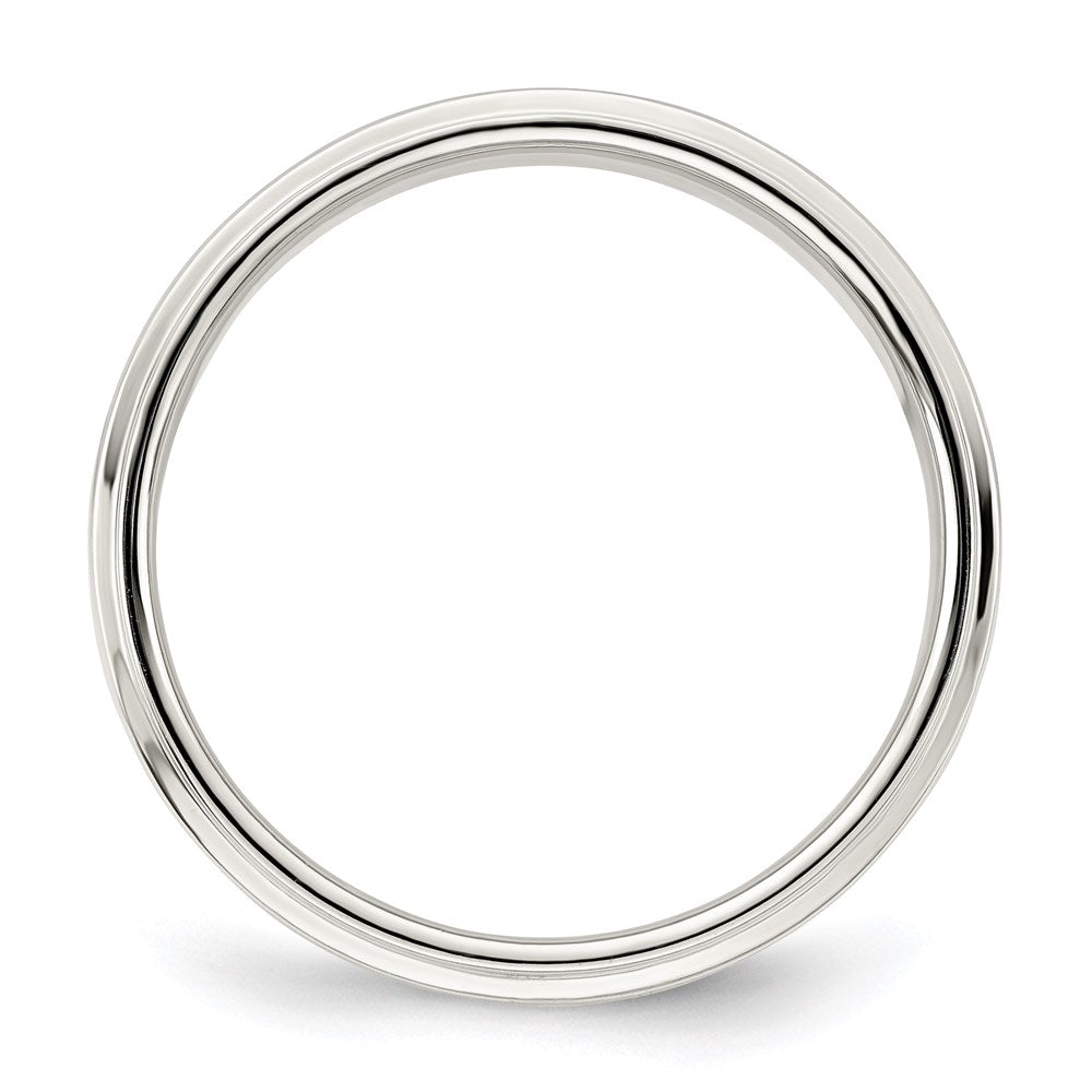 Sterling Silver 5mm Flat with Step Edge Size 8 Band