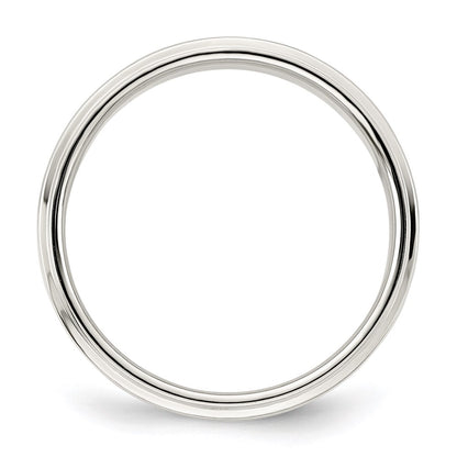 Sterling Silver 5mm Flat with Step Edge Size 13 Band