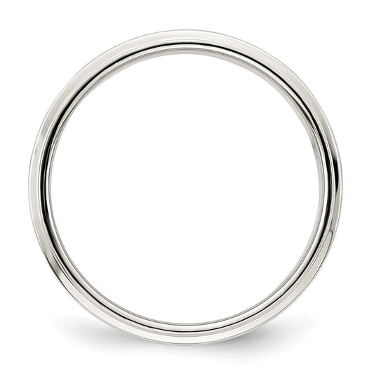 Sterling Silver 6mm Flat with Step Edge Size 10.5 Band