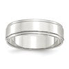 Sterling Silver 6mm Flat with Step Edge Size 12 Band