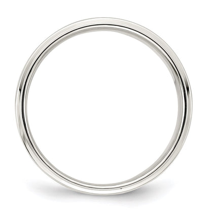 Sterling Silver 7mm Flat with Step Edge Size 12.5 Band