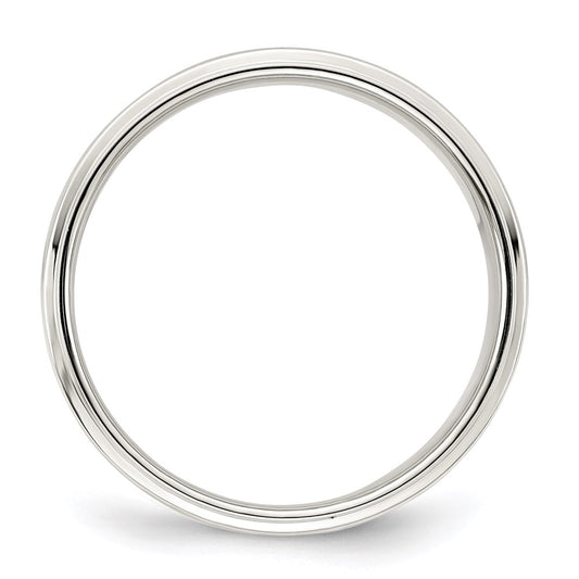 Sterling Silver 7mm Flat with Step Edge Size 12.5 Band
