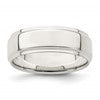 Sterling Silver 7mm Flat with Step Edge Size 10 Band