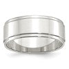 Sterling Silver 8mm Flat with Step Edge Size 7 Band