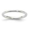 Sterling Silver 2mm Half Round Size 13 Band