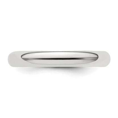 Sterling Silver 3mm Half Round Size 10 Band