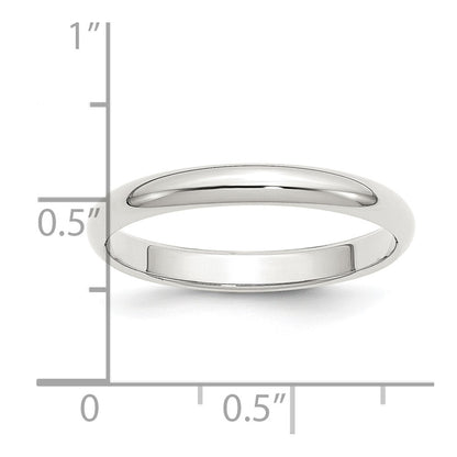 Sterling Silver 3mm Half Round Size 5 Band